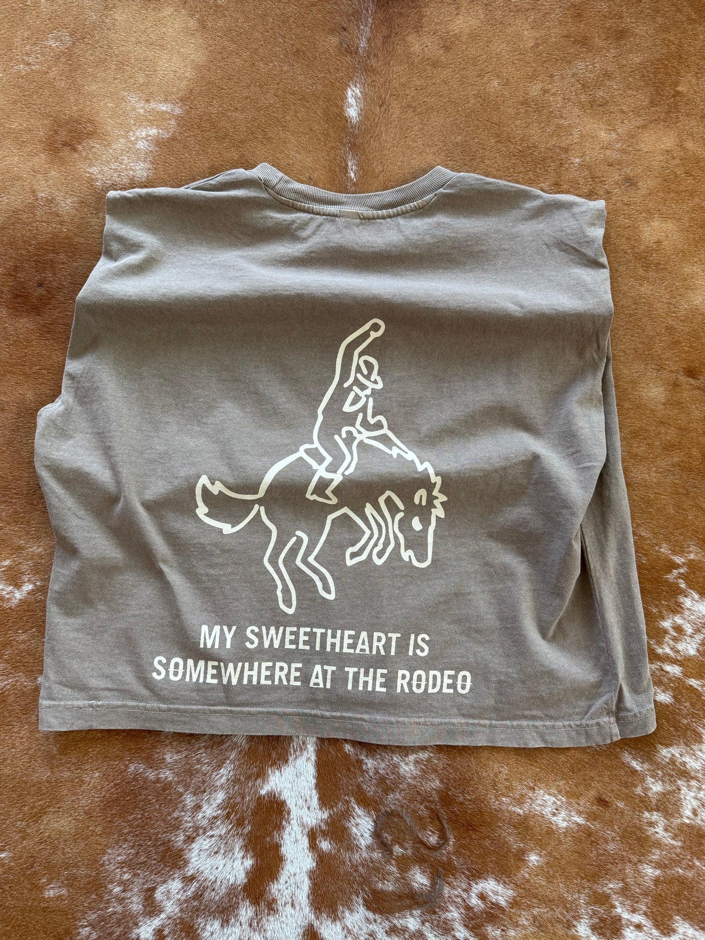 Women's My Sweetheart Is Somewhere At The Rodeo Tank
